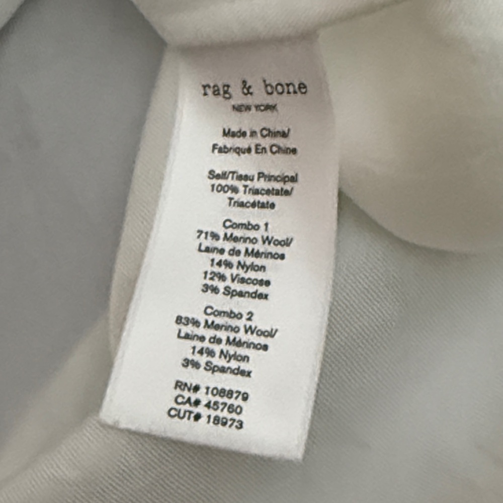 Rag & Bone NWoT White and Cream Trimmed Top Sz XS - Picture 6 of 7